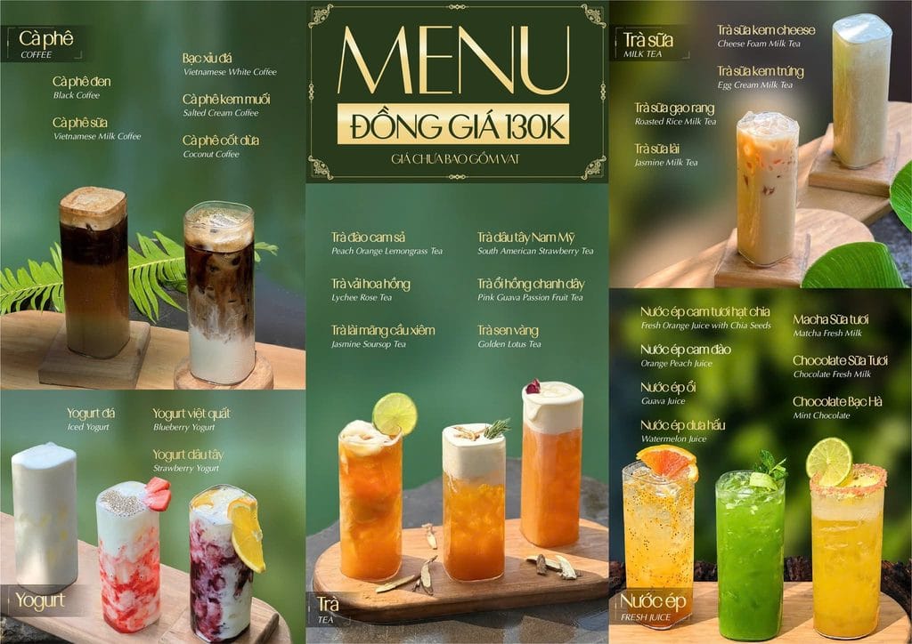 Thien Canh Vien menu